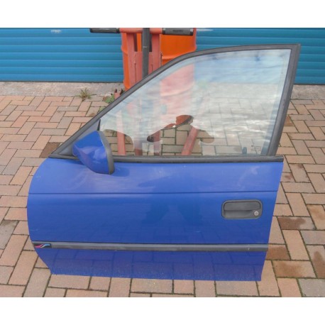 Tür vorne links Opel Astra F Y285 blau